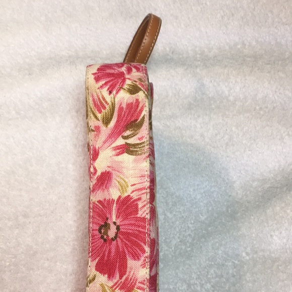 Kate Spade Charlotte Fleur pink floral linen shoulder bag - Picture 14 of 16